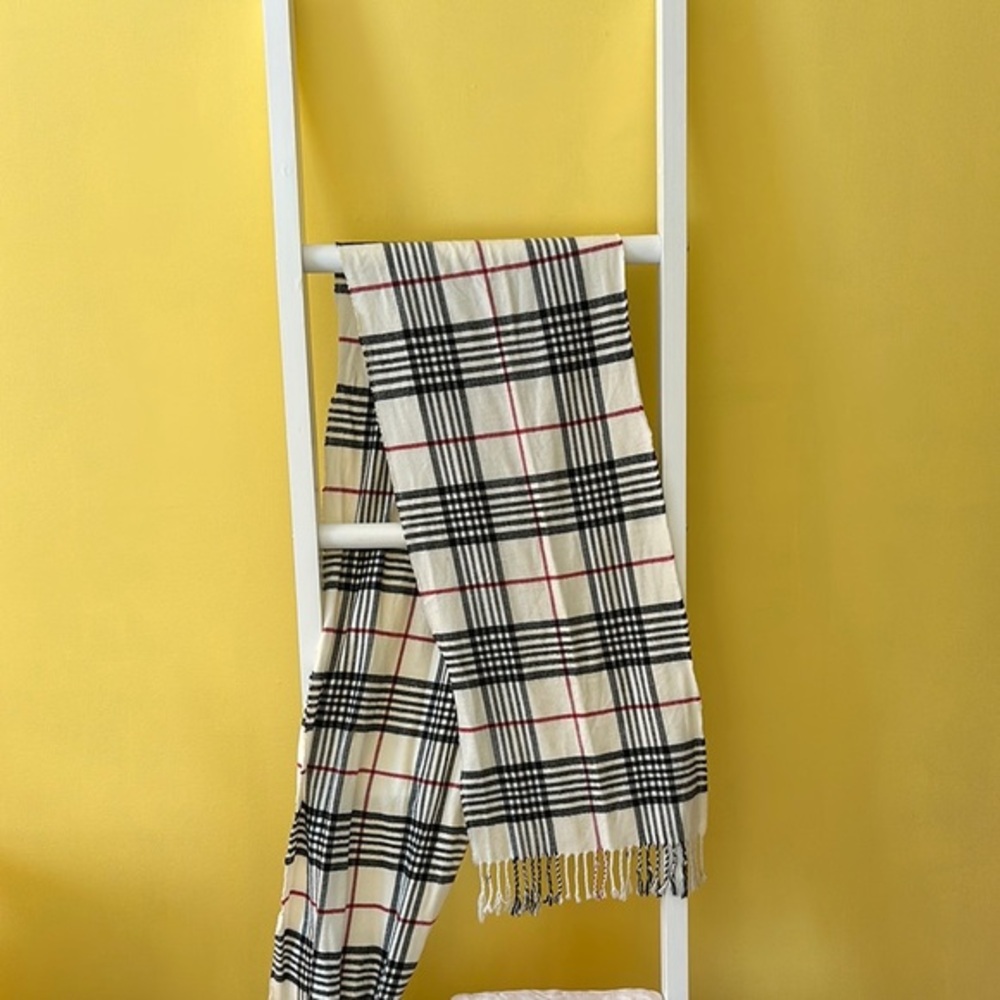 Plaid Patterned Throw Blanket - Black and White